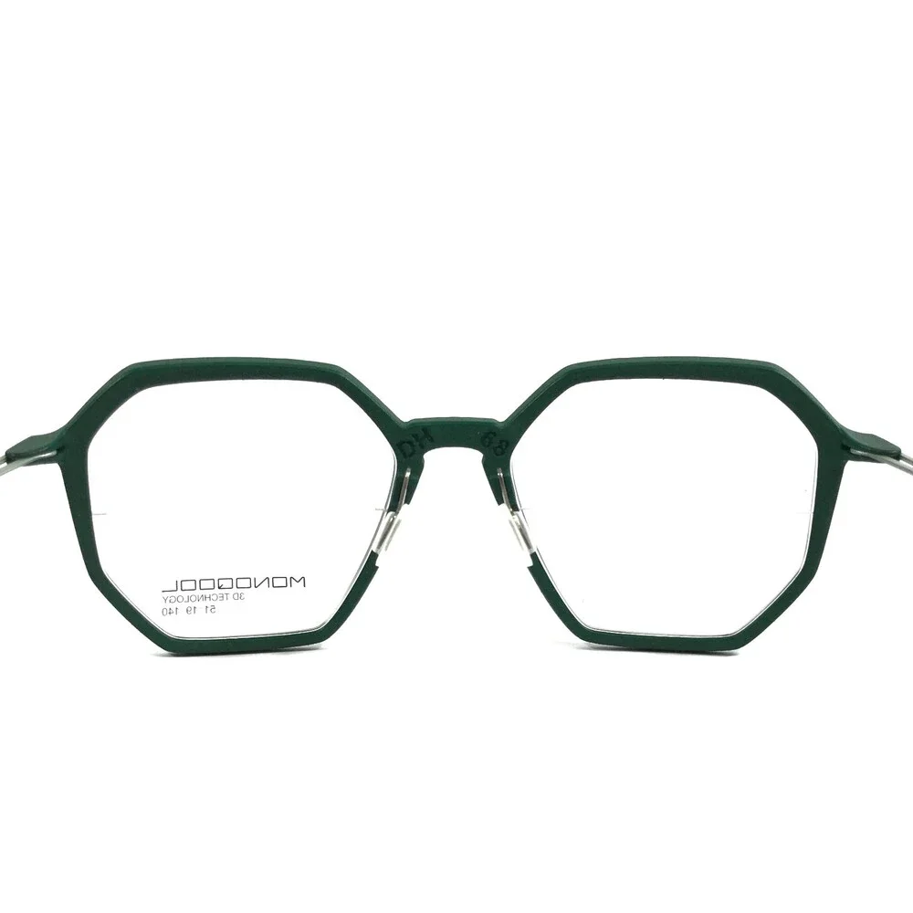 Monoqool Eyeglasses Frames DH Dauphine 68 17s Emerald Green Heptagonal 50-19-136
